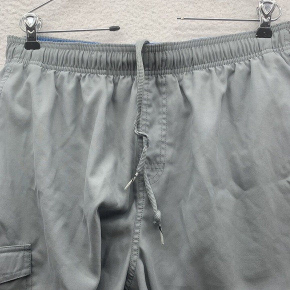 Nike Swim Trunks Mens XL Gray Blue Sports Athletic Cargo Pocket Bathing Suit 6" - Picture 3 of 13
